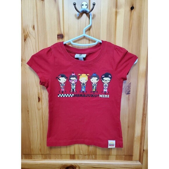 GWEN STEFANI HARAJUKU MINI RED SHORT SLEEVE T-SHIRT TOP GRAPHIC TEE GIRLS 5T - Picture 2 of 9